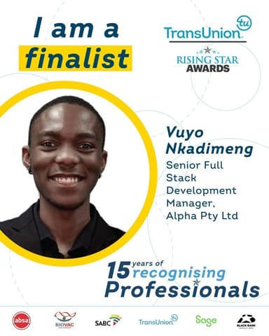 TransUnion Rising Star Awards 2026 finalist badge